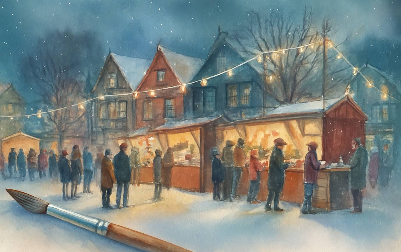 whimsical winter village