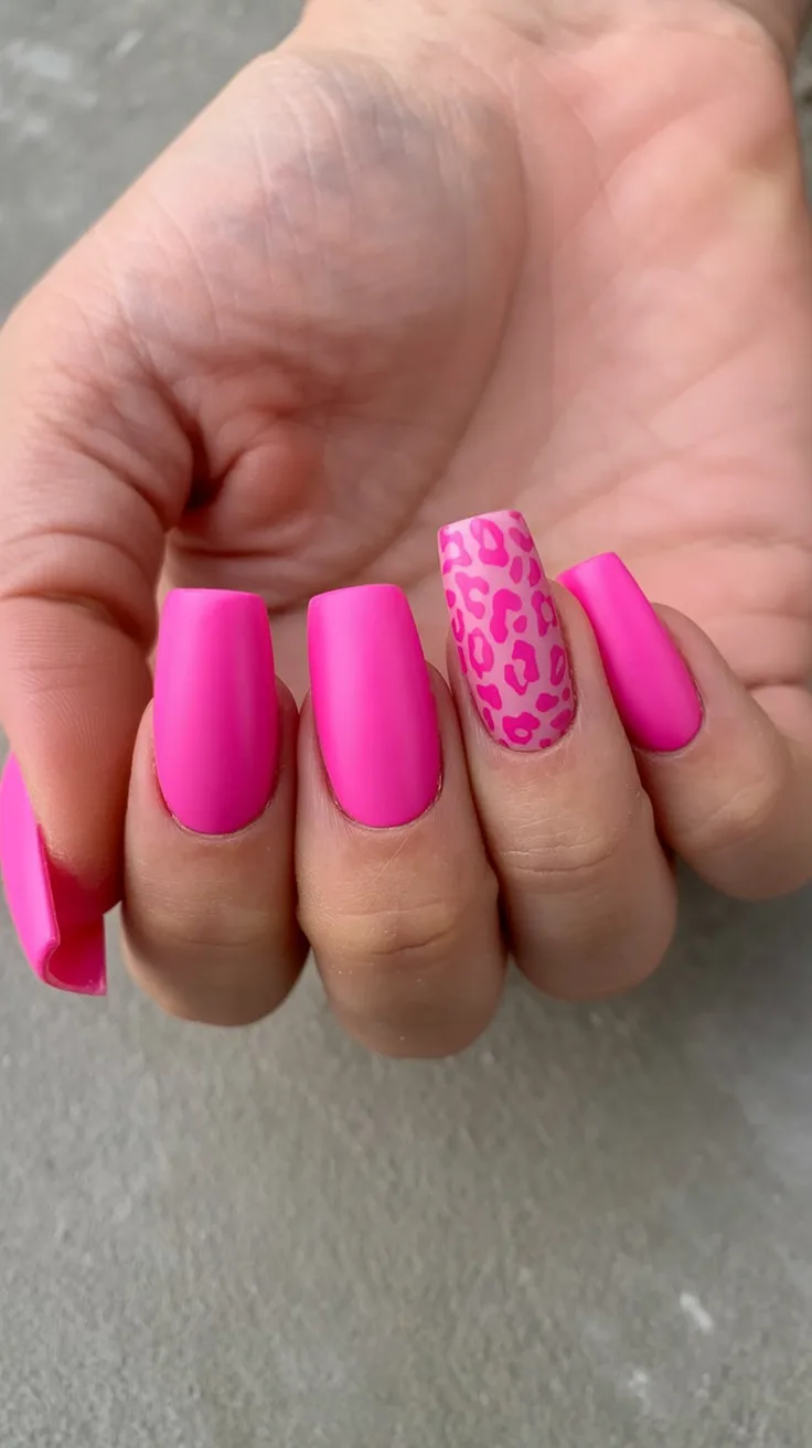 acrylic pink nails