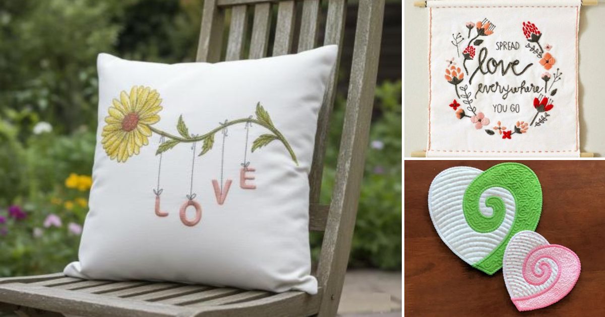 Valentine's Day embroidery