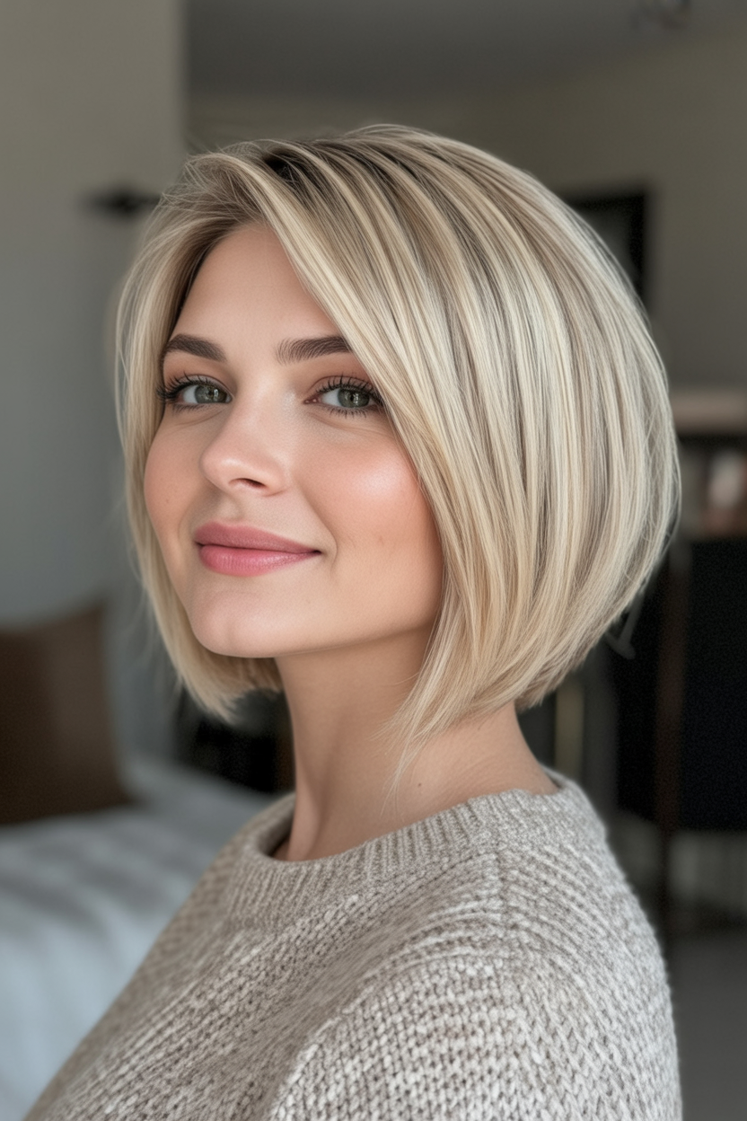 stacked bob haircut