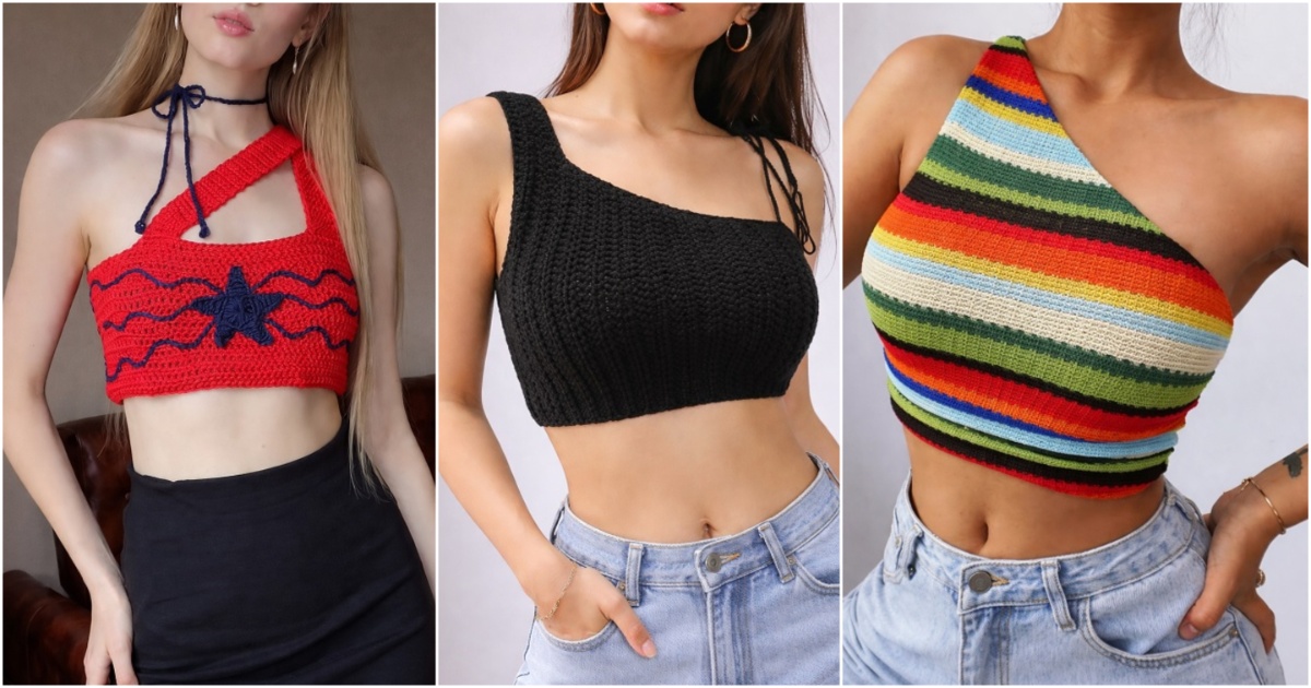 one shoulder crop