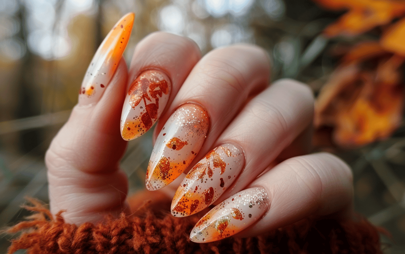 20 Charming Nail Art Ideas Inspired by Autumn Colors 2 charming nail art