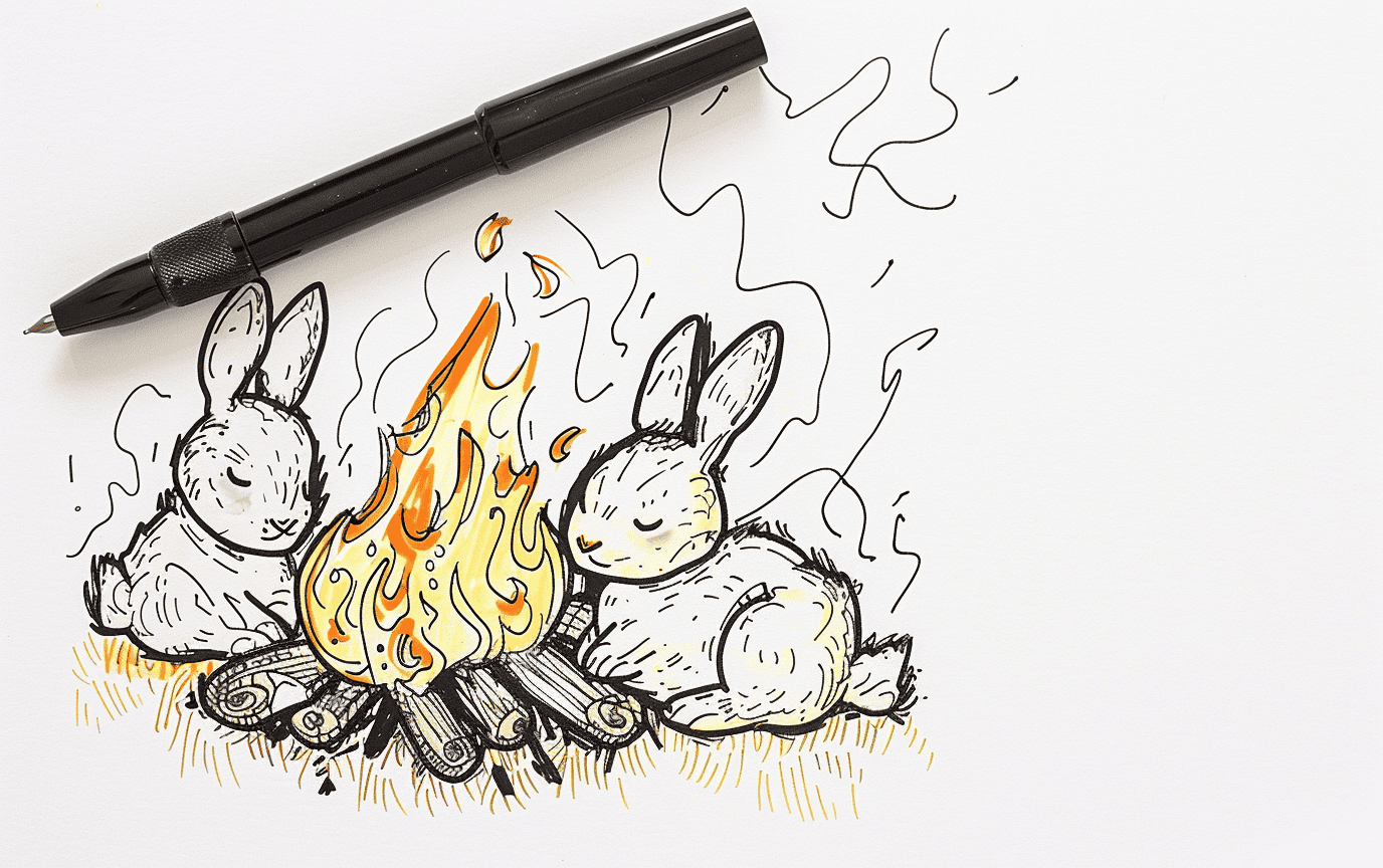 cozy campfire doodles