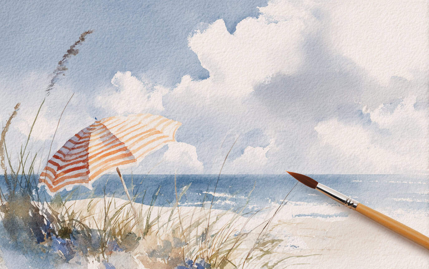 loose watercolor landscapes