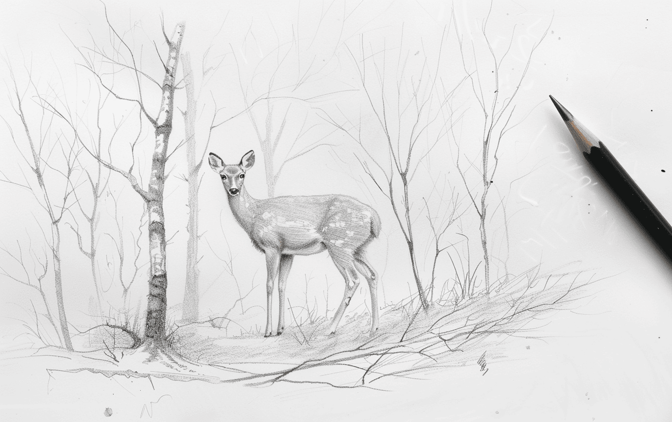 realistic autumn pencil