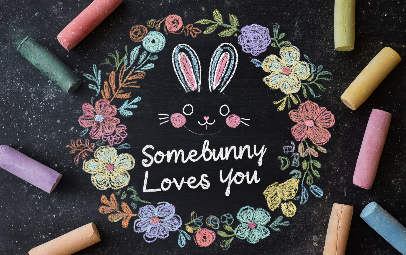 easy easter chalkboard