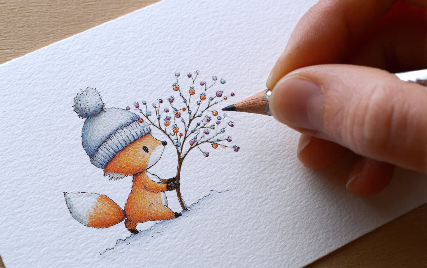 25 Adorable Cute Winter Animal Doodles for Your Sketchbook 1 adorable cute winter