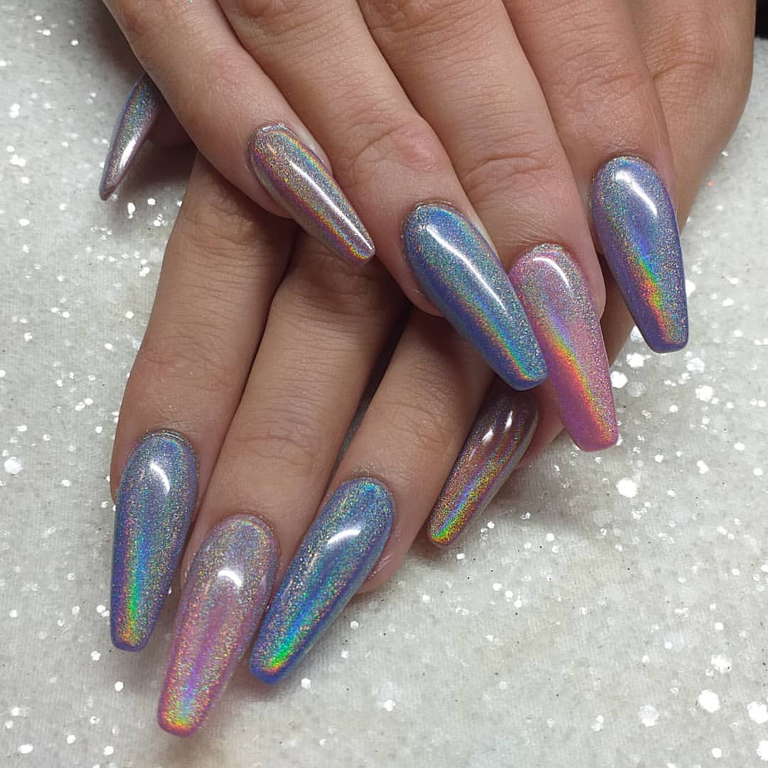 dazzling holographic nail