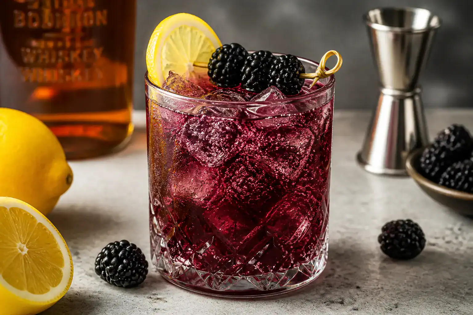 sparkling blackberry bourbon