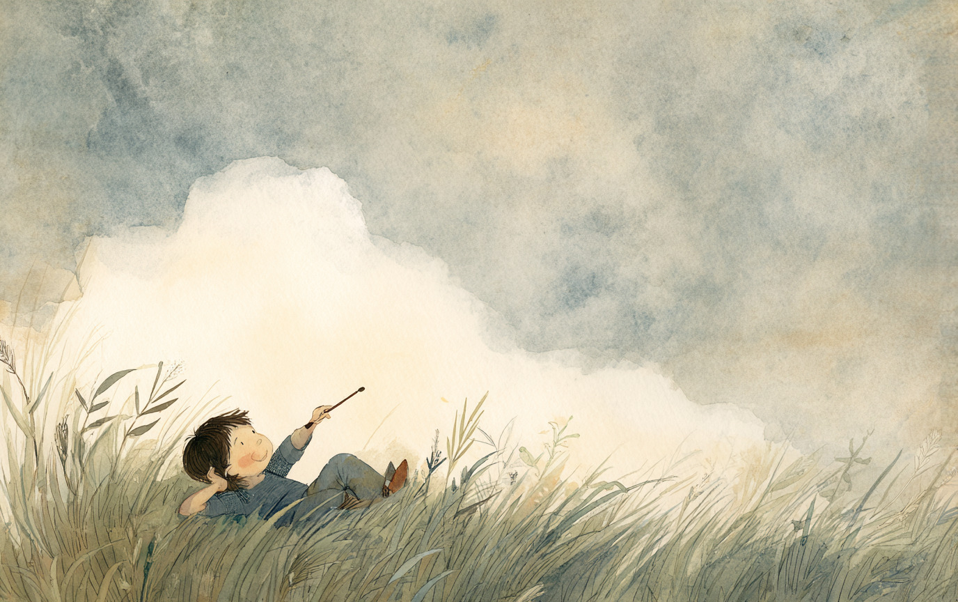 magical book illustration