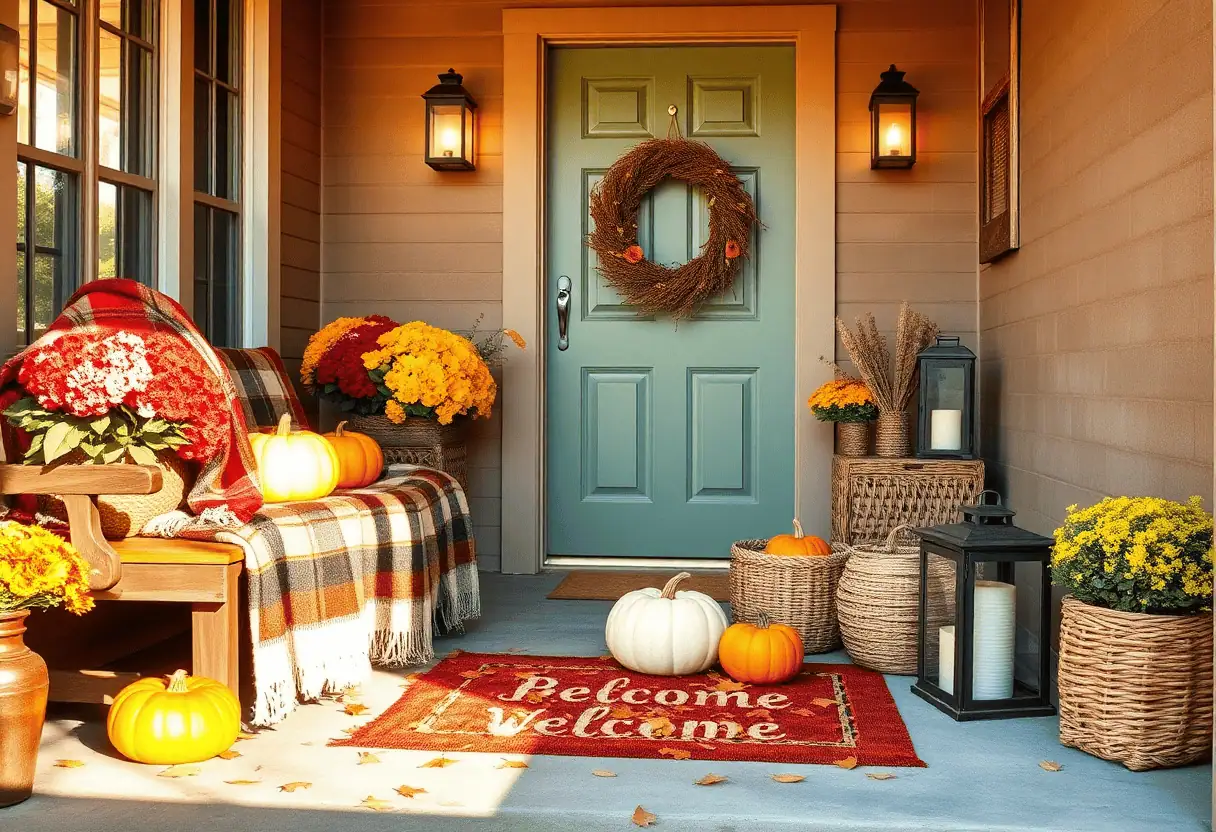 fall porch decor
