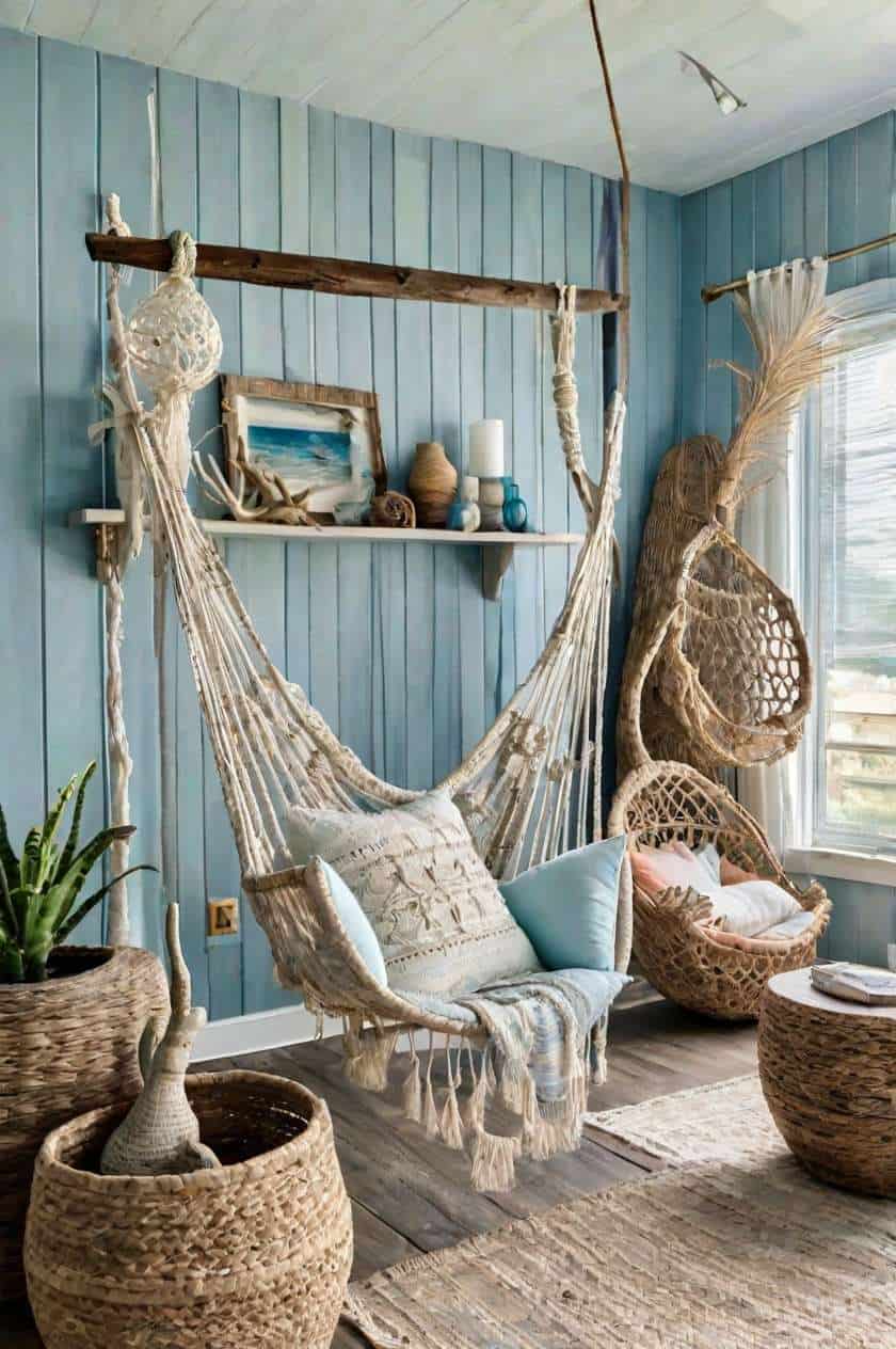 trendy coastal bedroom