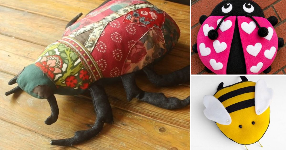 6 Insect Pillow Free Sewing Patterns 4 insect pillow free