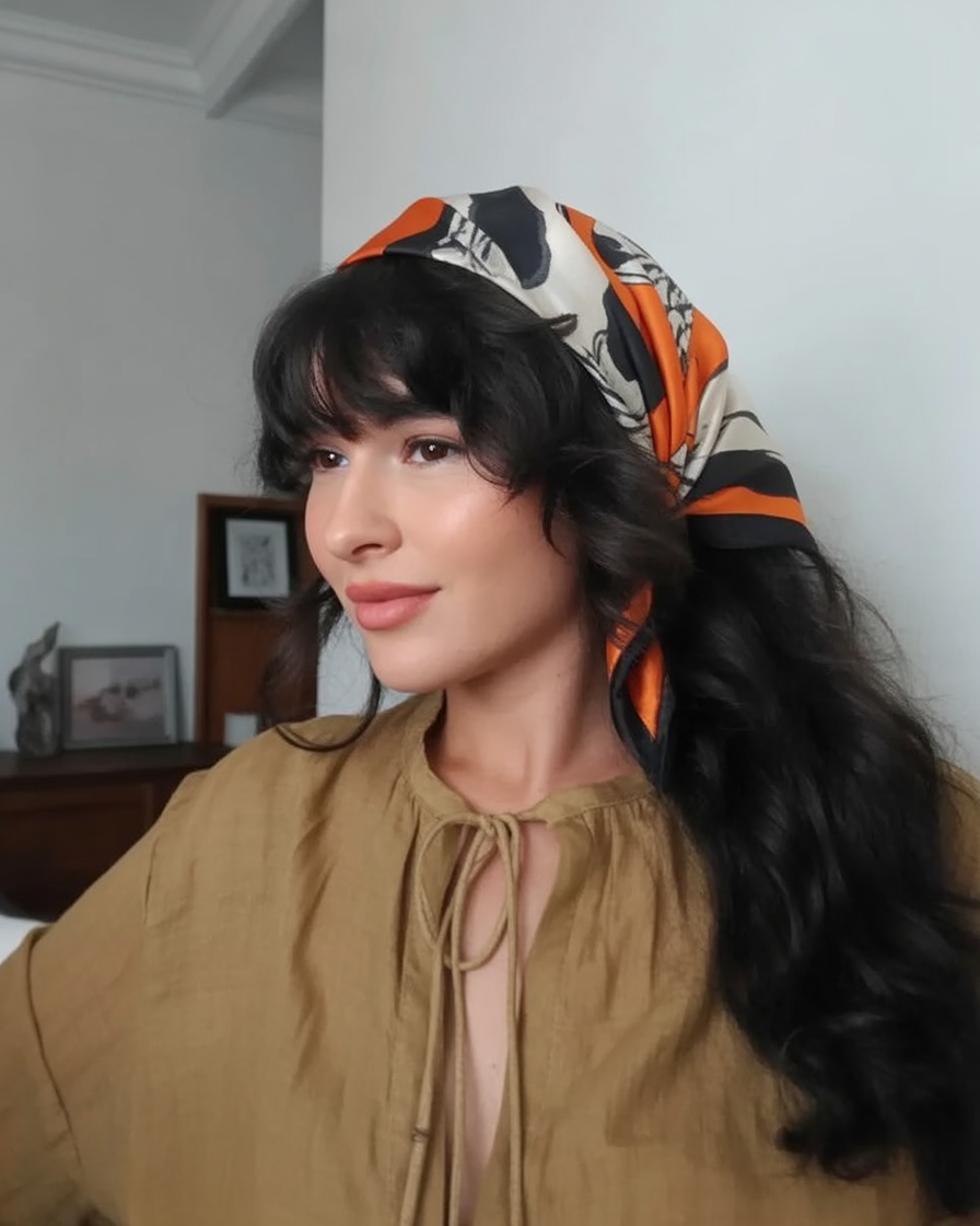 20 Scarf Hairstyles 2025-2026 to Elevate Your Everyday Style 9 scarf hairstyles 20252026