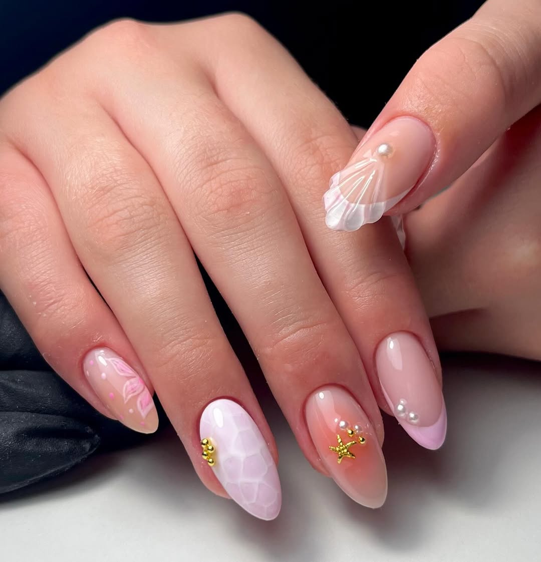 dazzling summer acrylic