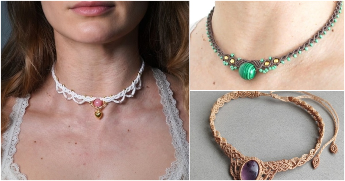 7 Micro Macrame Choker Free Patterns 4 micro macrame choker