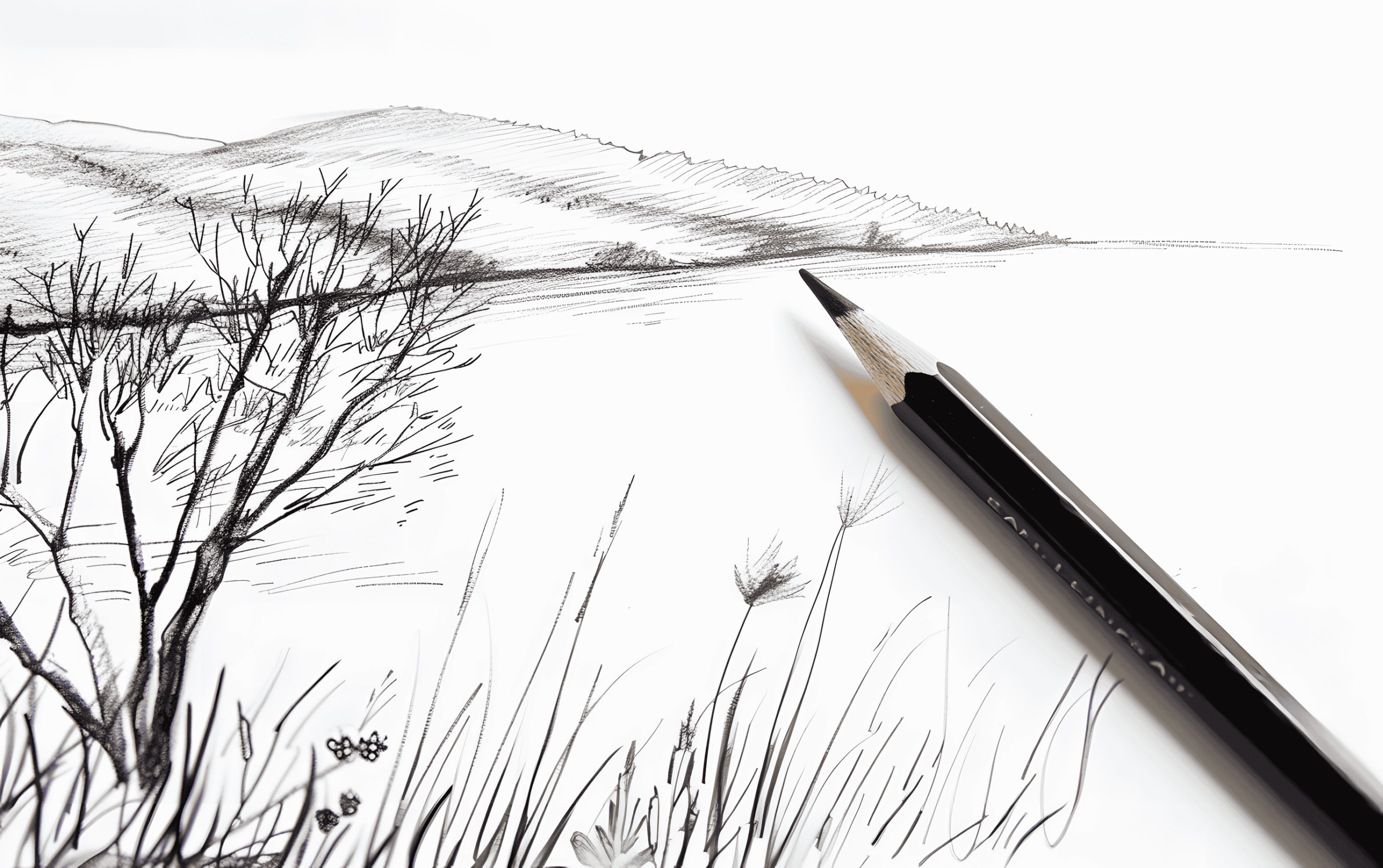 25 Serene Lakeside Landscape Sketches for Peaceful Vibes 3 serene lakeside landscape