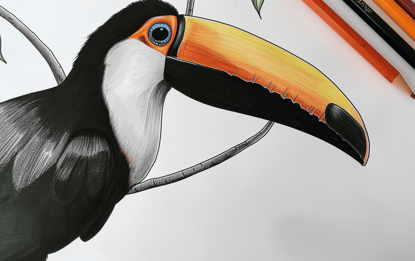 30 Vibrant Toucan Coloring Pages for Tropical Bird Lovers 2 vibrant toucan coloring