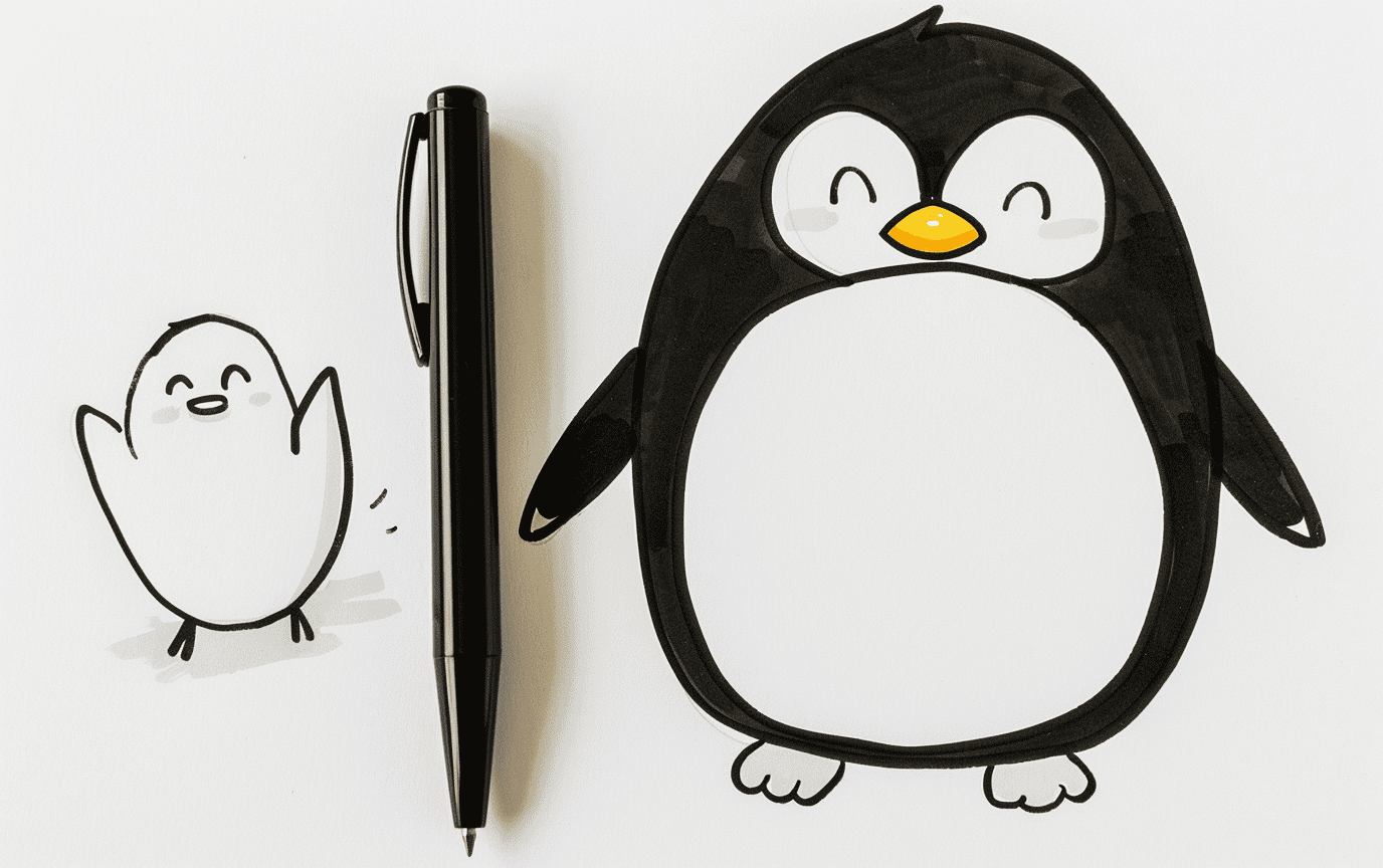 35 Adorable Penguin Doodles to Draw When You’re Bored 10 adorable penguin doodles