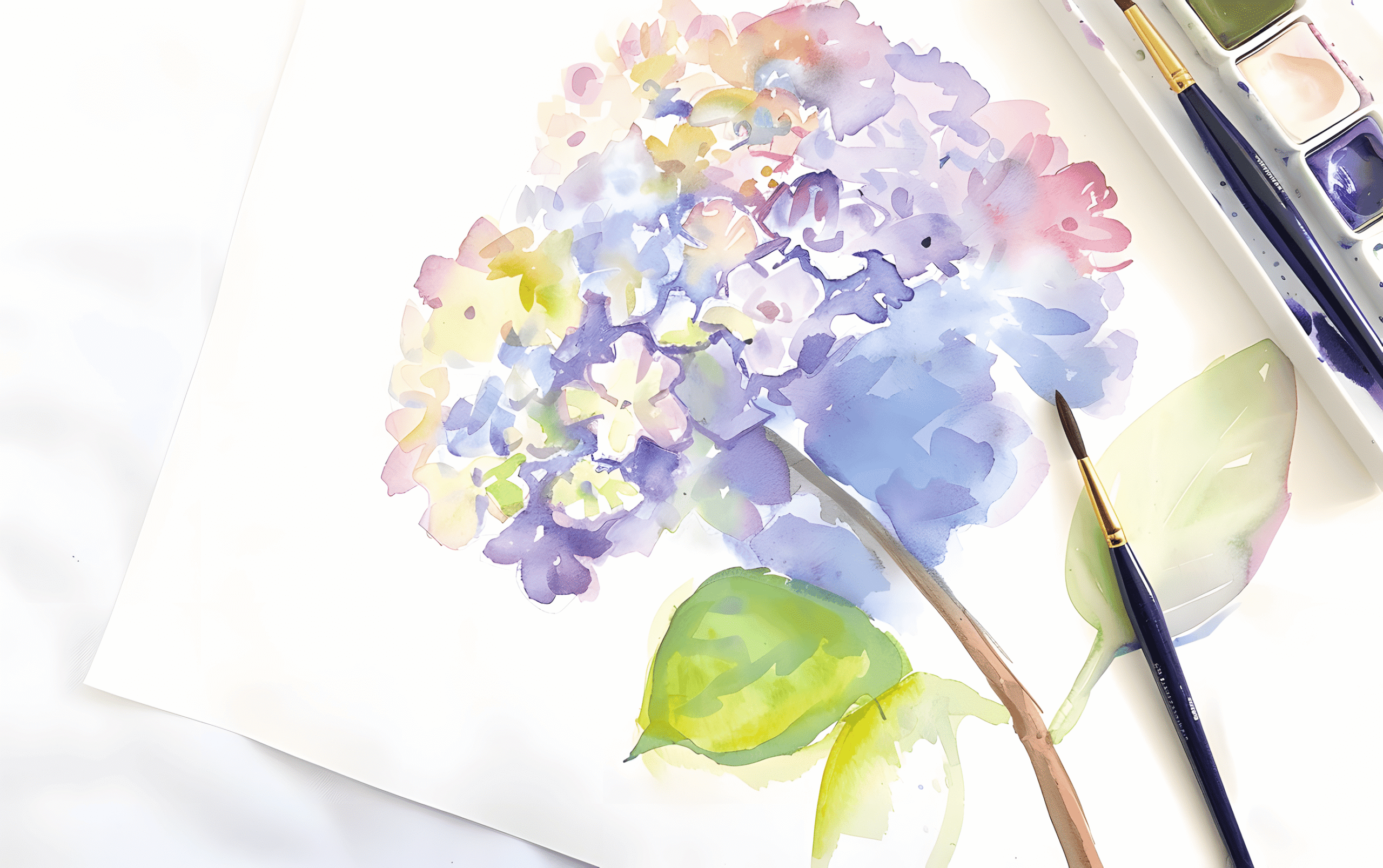 summer watercolor flower
