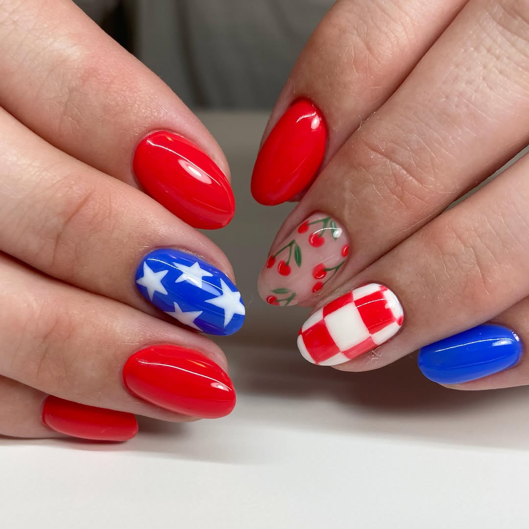 red white blue