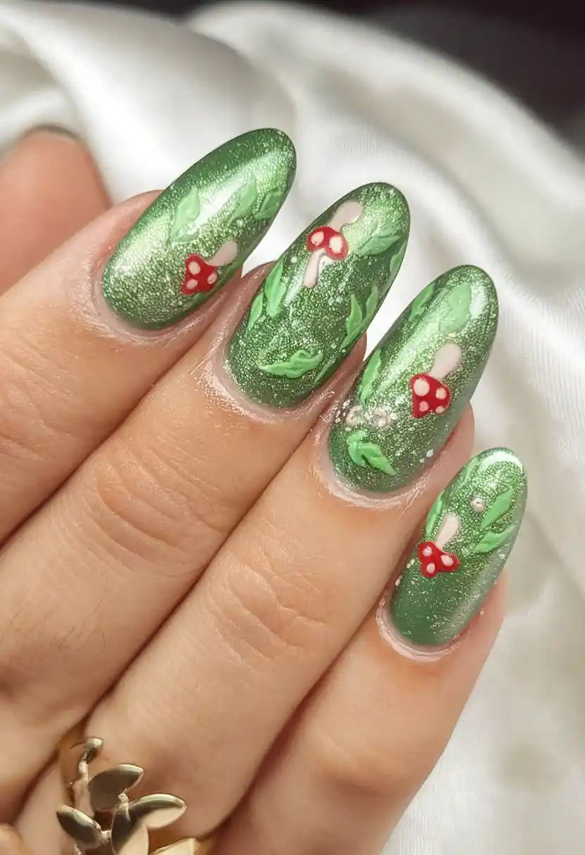 fall chrome nail