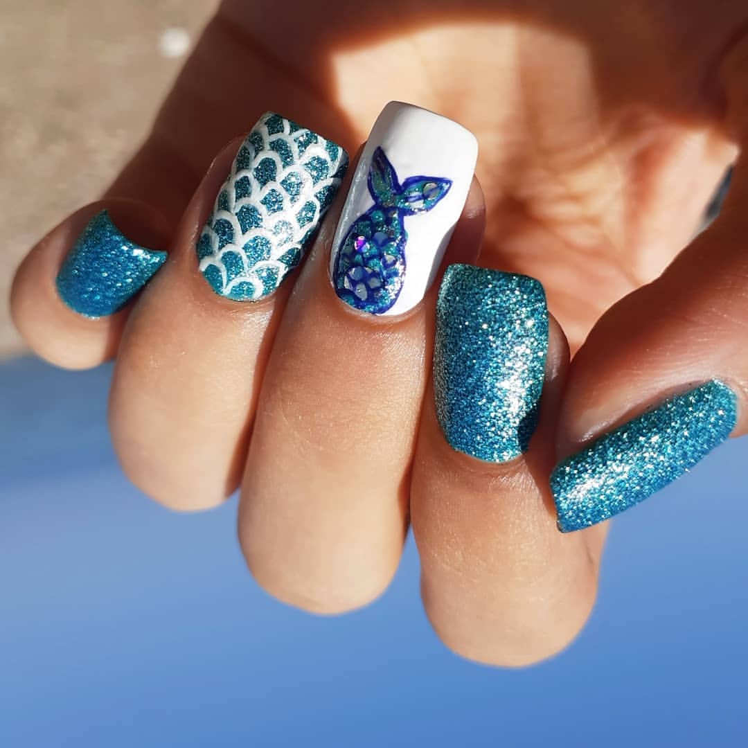 dazzling mermaid nail