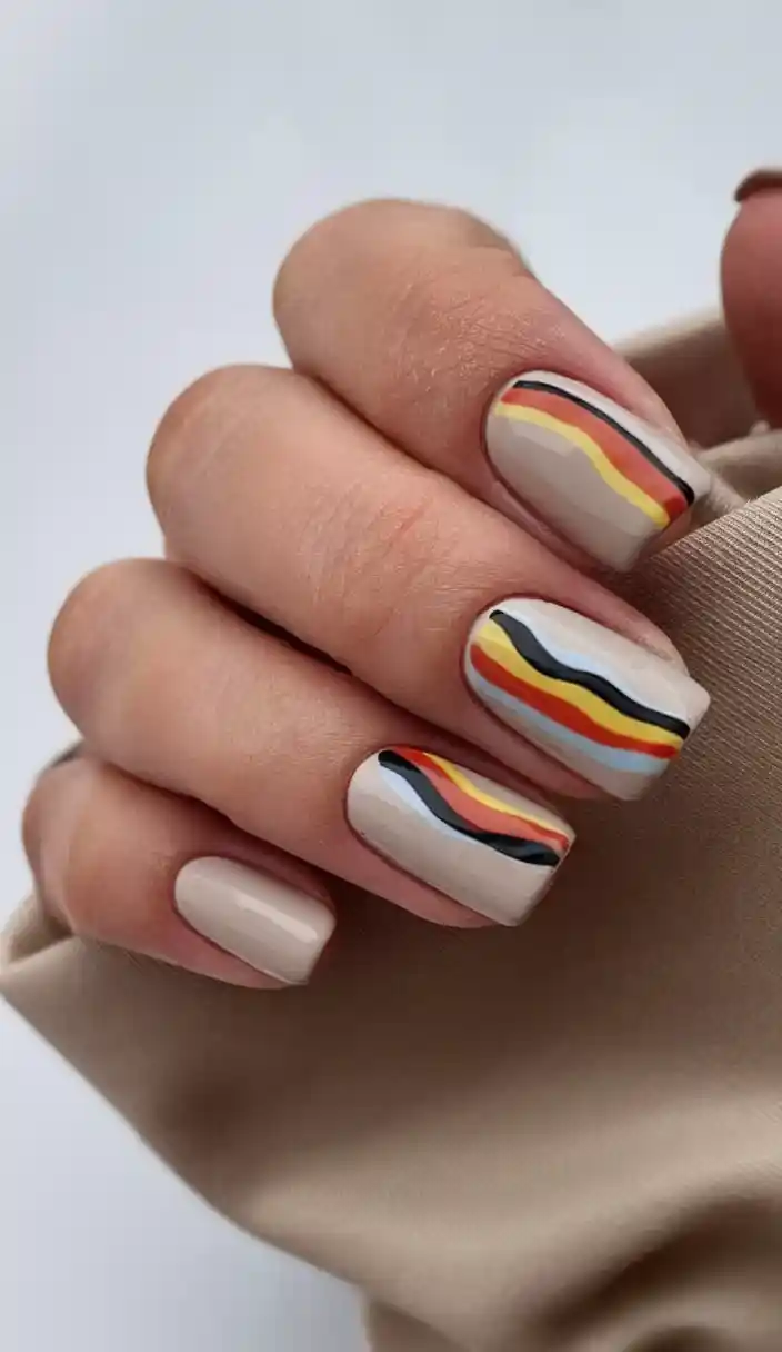 fall nails square