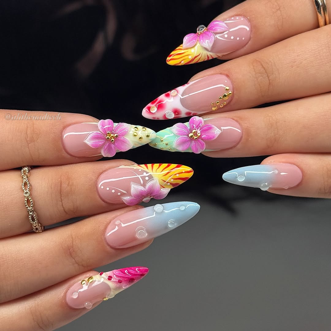 stunning vacation nails