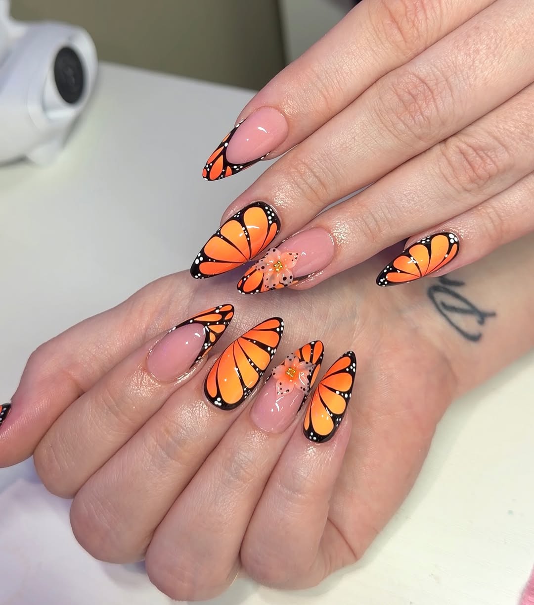 dazzling butterfly nail