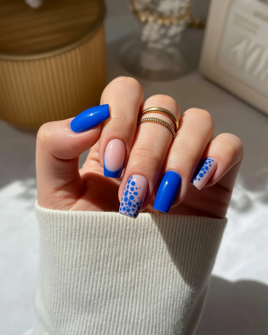 blue spring nails
