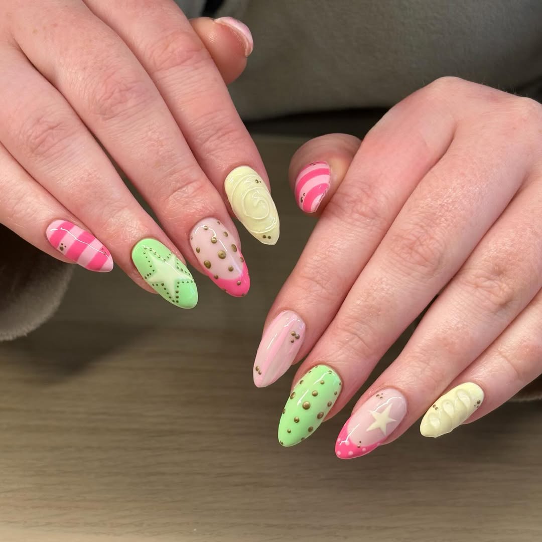 funky summer nails