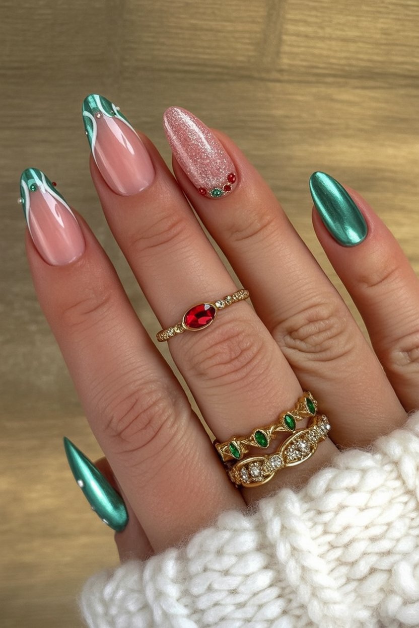 19 Simple Christmas Nails 2025 Ideas for Festive Style 9 simple christmas nails