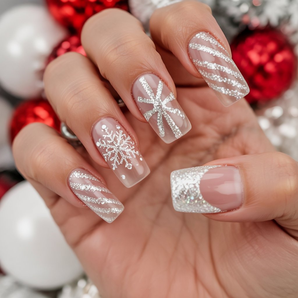 easy christmas nails