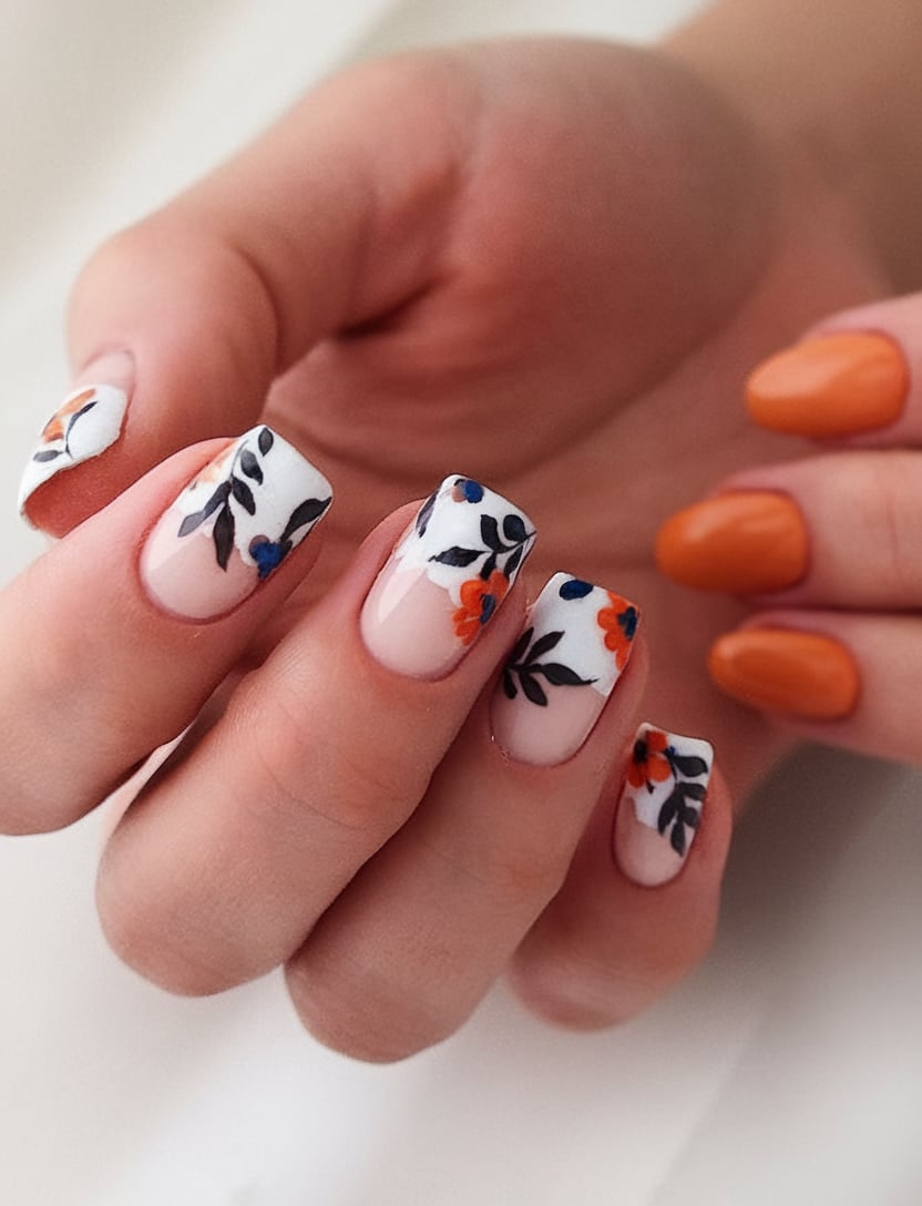 fall acrylic nails