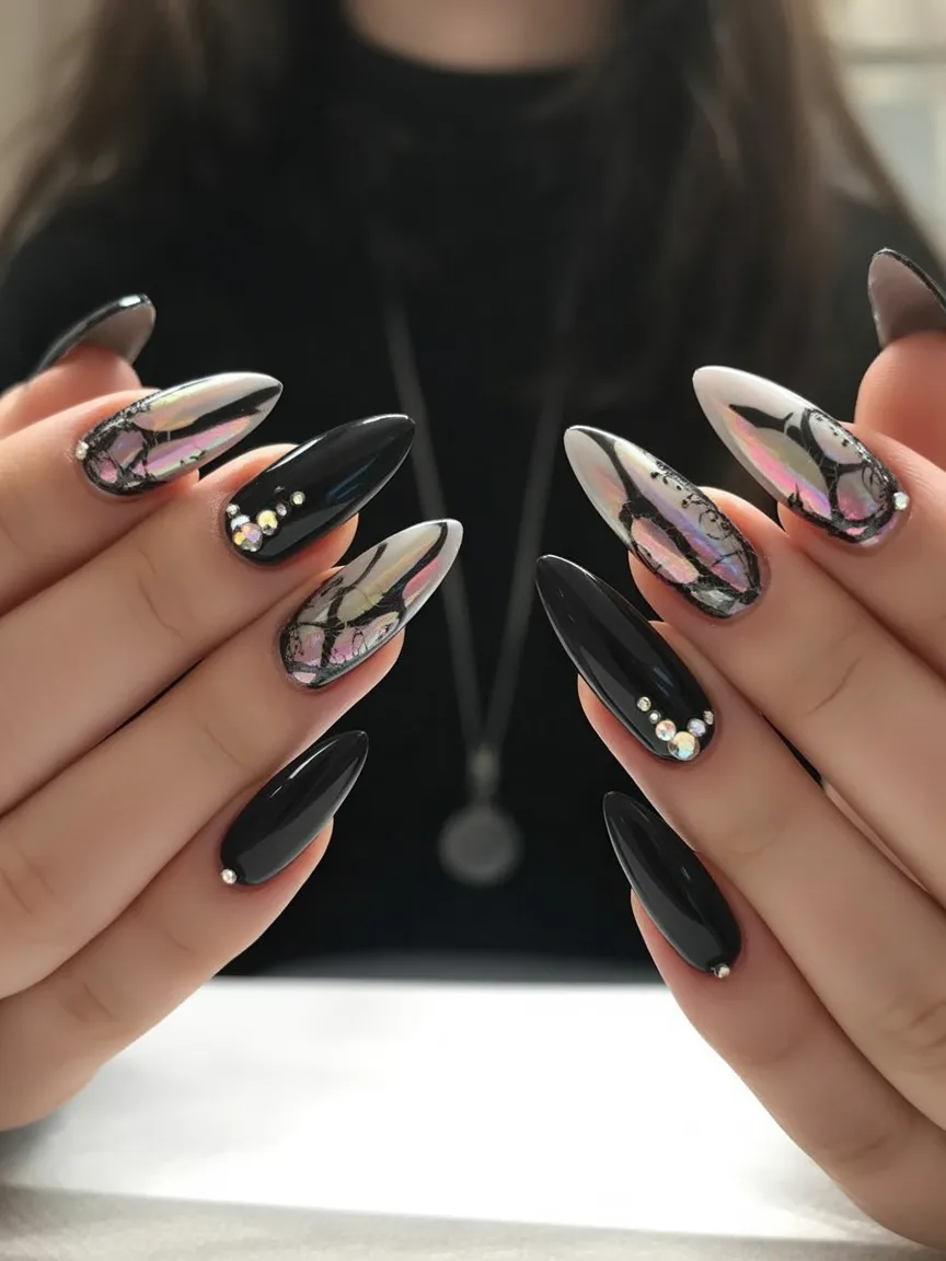 goth spring nails