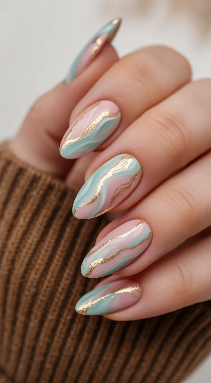 spring abstract nails