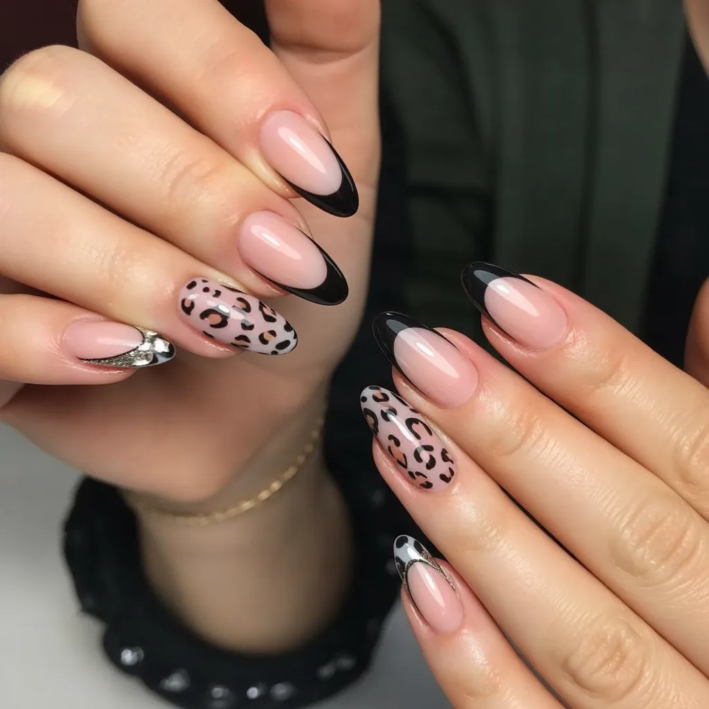 black spring nails