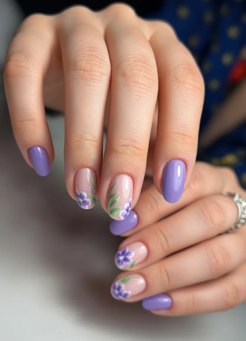 lavender spring nails