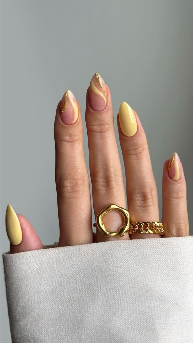 yellow spring nails