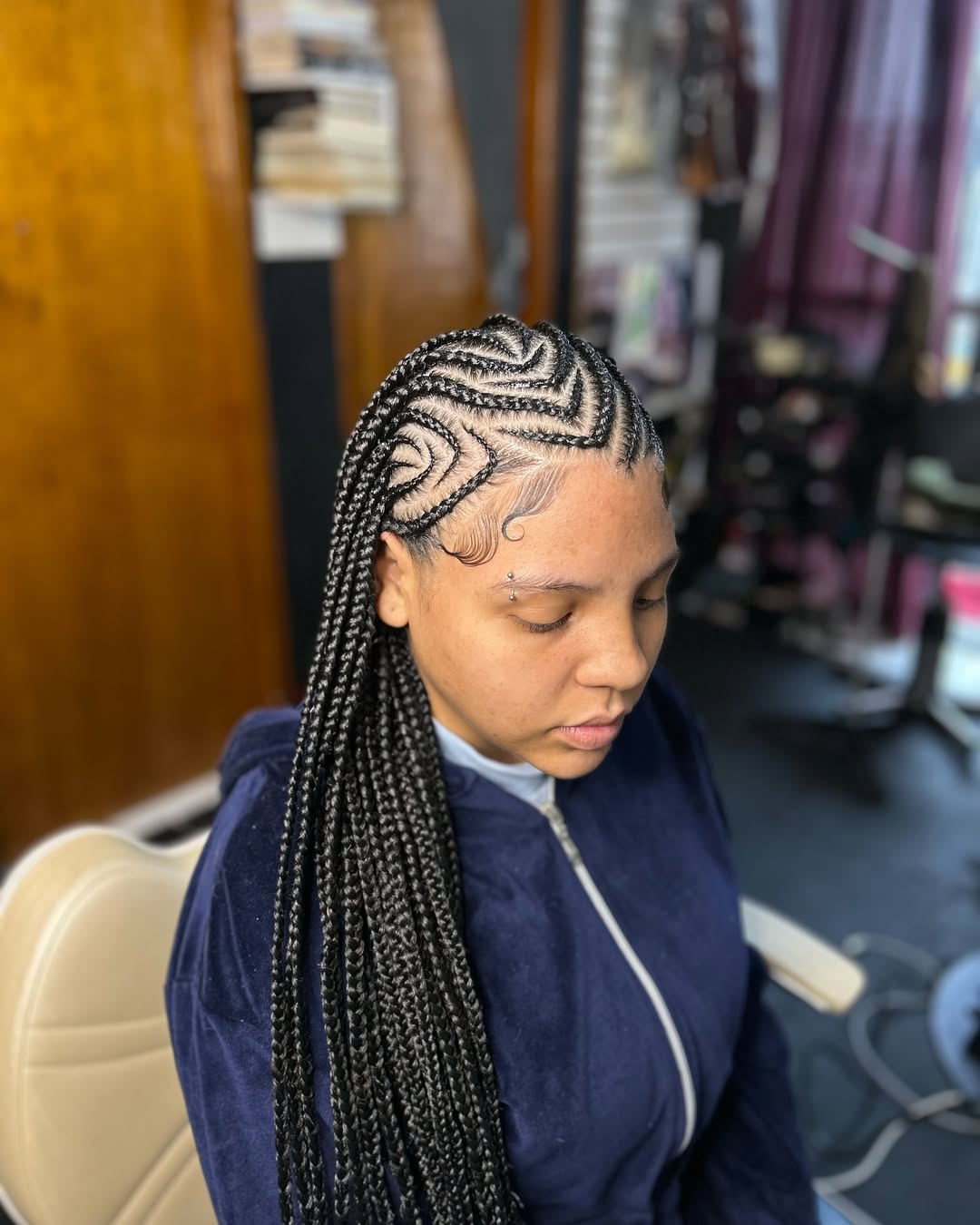 stunning fulani braids