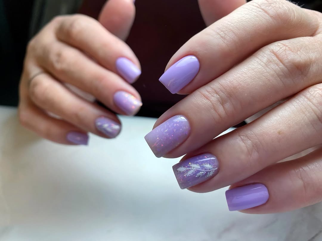 lilac summer nails