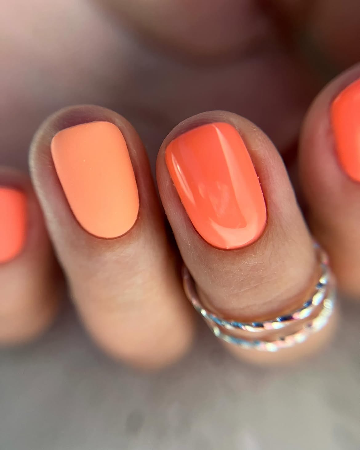 orange nail designs